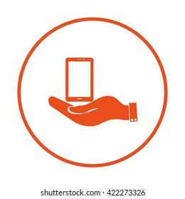 hand holding a smartphone