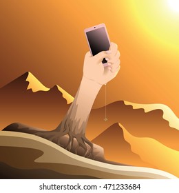 Hand holding smartphone