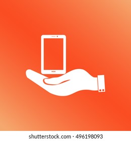 hand holding a smartphone