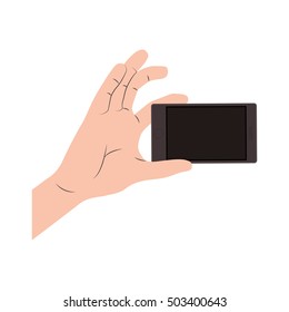 hand holding a smartphone