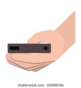 hand holding a smartphone