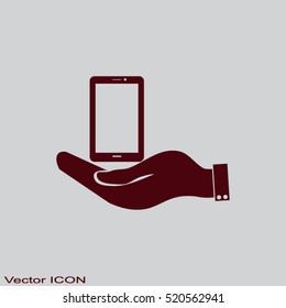 hand holding a smartphone