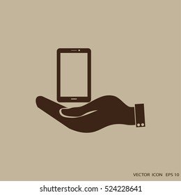 hand holding a smartphone
