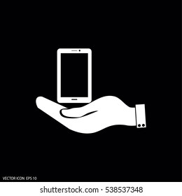 hand holding a smartphone