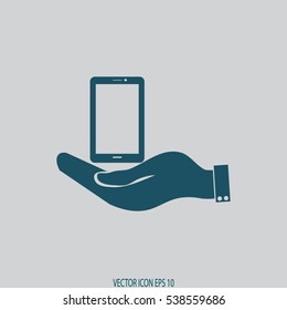 hand holding a smartphone