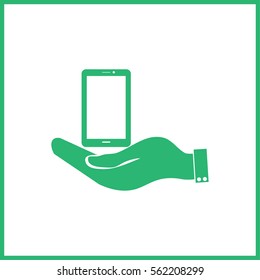 hand holding a smartphone