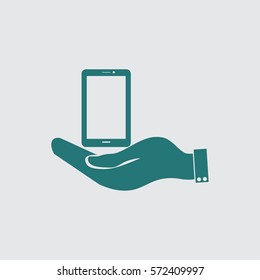 hand holding a smartphone