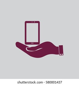 hand holding a smartphone