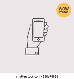 Hand holding smartphone
