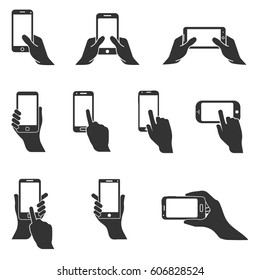 hand holding smartphone