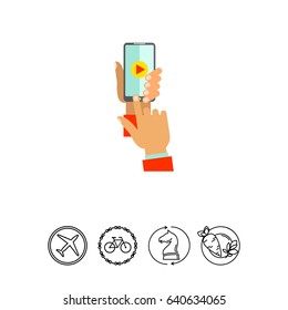Hand holding smartphone