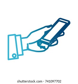 Hand holding smartphone