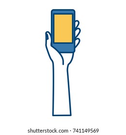 Hand holding smartphone