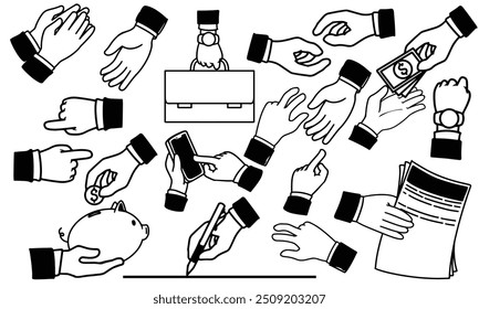 Hand Holding Smartphone with Blank Screen. Vector illustration of a hand securely gripping a smartphone with a blank screen, ideal for showcasing mobile apps, digital communication concepts