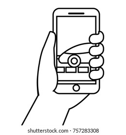 hand holding smartphone car gps navigation