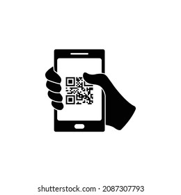 hand holding smartphone with  corona virus vaccination passport.   vaccin certificate covid 19 icon vector 