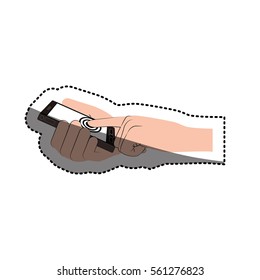 Hand holding smartphone design