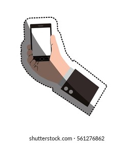 Hand holding smartphone design