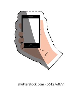 Hand holding smartphone design