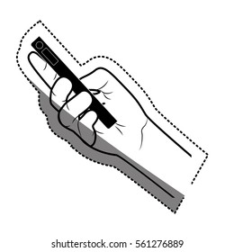 Hand holding smartphone design