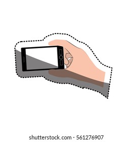 Hand holding smartphone design