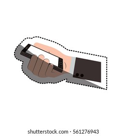 Hand holding smartphone design