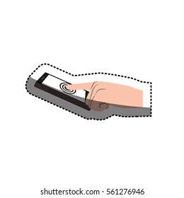 Hand holding smartphone design