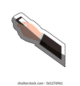 Hand holding smartphone design