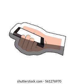 Hand holding smartphone design