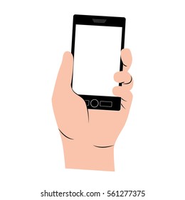 Hand holding smartphone design