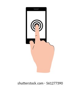 Hand holding smartphone design