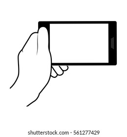 Hand holding smartphone design