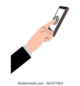 Hand holding smartphone design