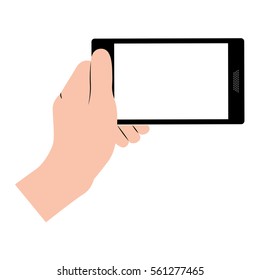 Hand holding smartphone design
