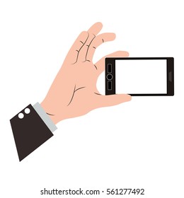 Hand holding smartphone design