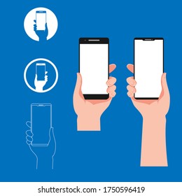 Porción manual de elementos de diseño de smartphones vector para uso comercial