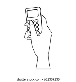 hand holding smartphone device wireless