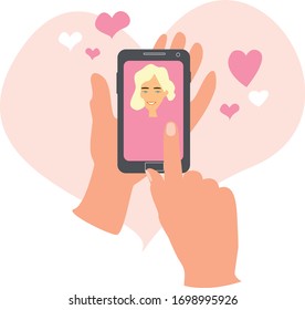 スマホ いじる 女 のイラスト素材 画像 ベクター画像 Shutterstock