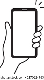 Hand holding a smartphone
Illustration of holding a smartphone with the left hand