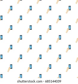 Hand holding smartphone pattern