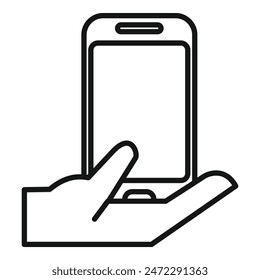 Hand holding a smartphone showcasing modern technology