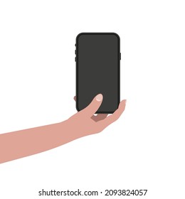 Telefonía de mano con smartphone, ilustración vectorial