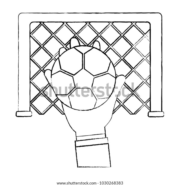 Drawing Hand Holding Soccer Ball Drawing