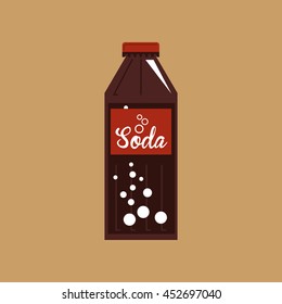 hand holding with soda icon, vector illustration