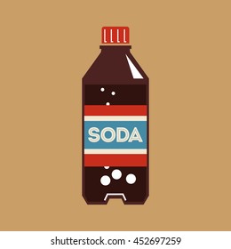 hand holding with soda icon, vector illustration