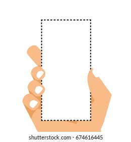 The hand holding something. For Device.