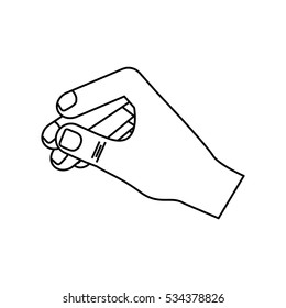 Hand holding something icon vector illustration graphic design