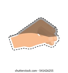 Hand holding something icon vector illustration graphic design