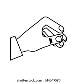 Hand holding something icon vector illustration graphic design