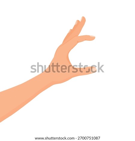 Hand holding something or showing size with hand gesture